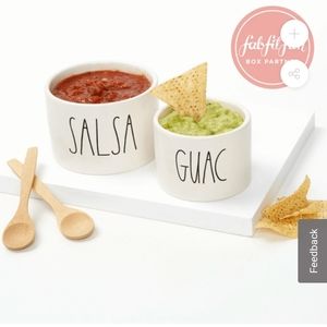 Rae Dunn guac and salsa bowls